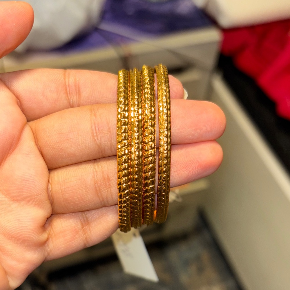 23.5 k micron Gold Plater Bangles 4 pieces